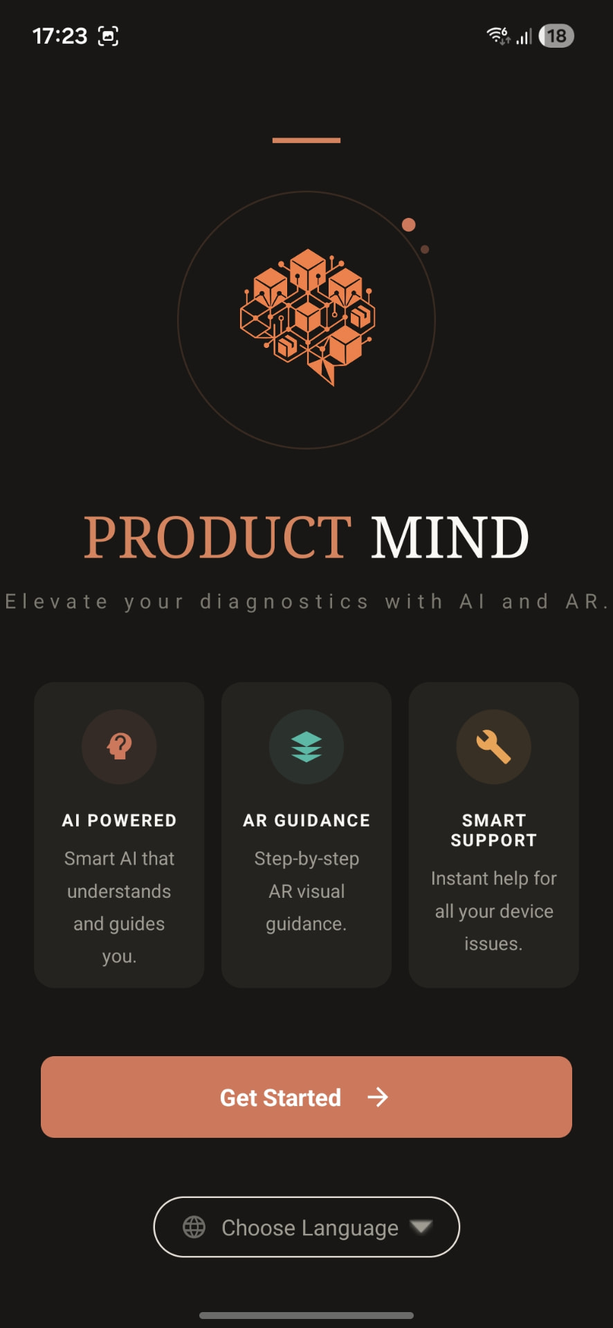 Product Mind mobile scan screen