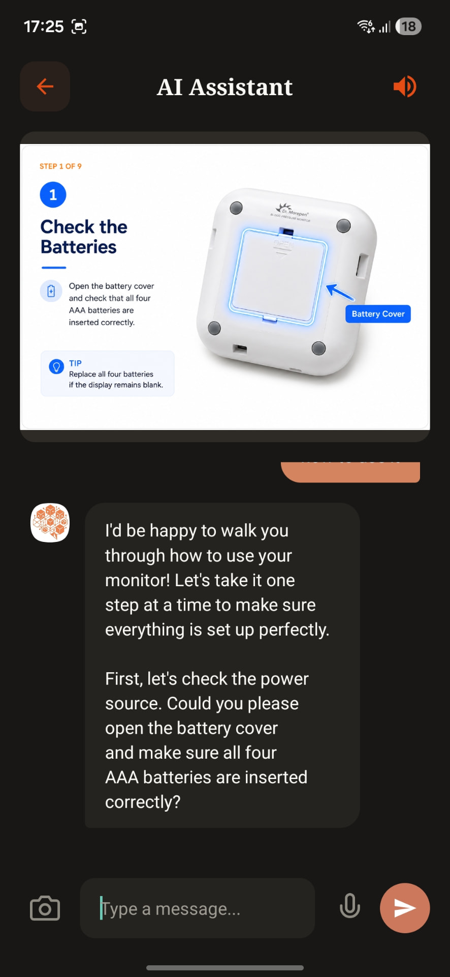 Product Mind mobile scan screen